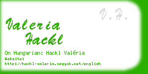 valeria hackl business card