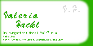 valeria hackl business card